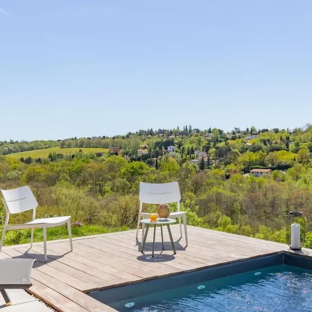 Villa Detente & Vue Panoramique-piscine Privee A 15 Min De Toulouse *